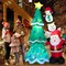Costway 8.7FT Inflatable Christmas Tree with Santa Claus & Snowman & Penguin Blow-up Xmas Decoration w/Multicolor Disco Light